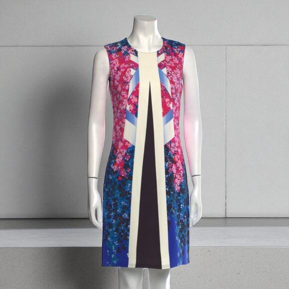 Peter Pilotto Printed Knee Length Career Work Shift Dress XS - Picture 2 of 4